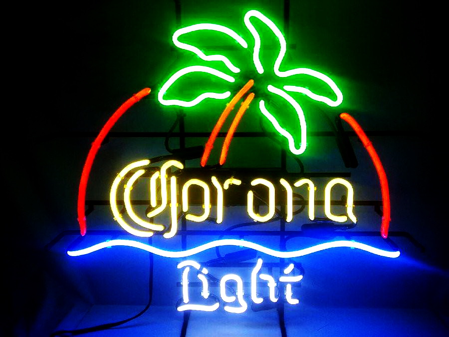 Corona Light Palm Tree Neon Sign